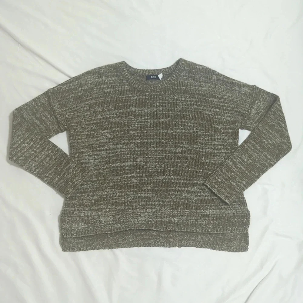 Urban Outfitters BDG Marbled Chucky Knit Sweater, Color Green/Gray Size XS-TP